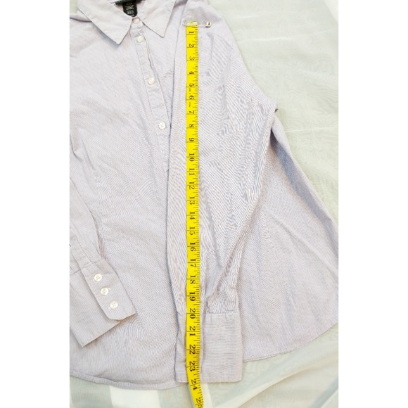 Apostrophe womens long sleeve shirt, purple sz XL - Picture 2 of 7